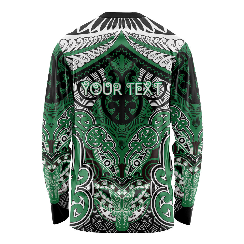 Aotearoa Iwi Ngati Maniapoto Personalised Long Sleeve Shirt Maori Kowhaiwhai Pattern