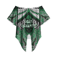 Aotearoa Iwi Ngati Maniapoto Personalised Off Shoulder Wrap Waist Top Maori Kowhaiwhai Pattern