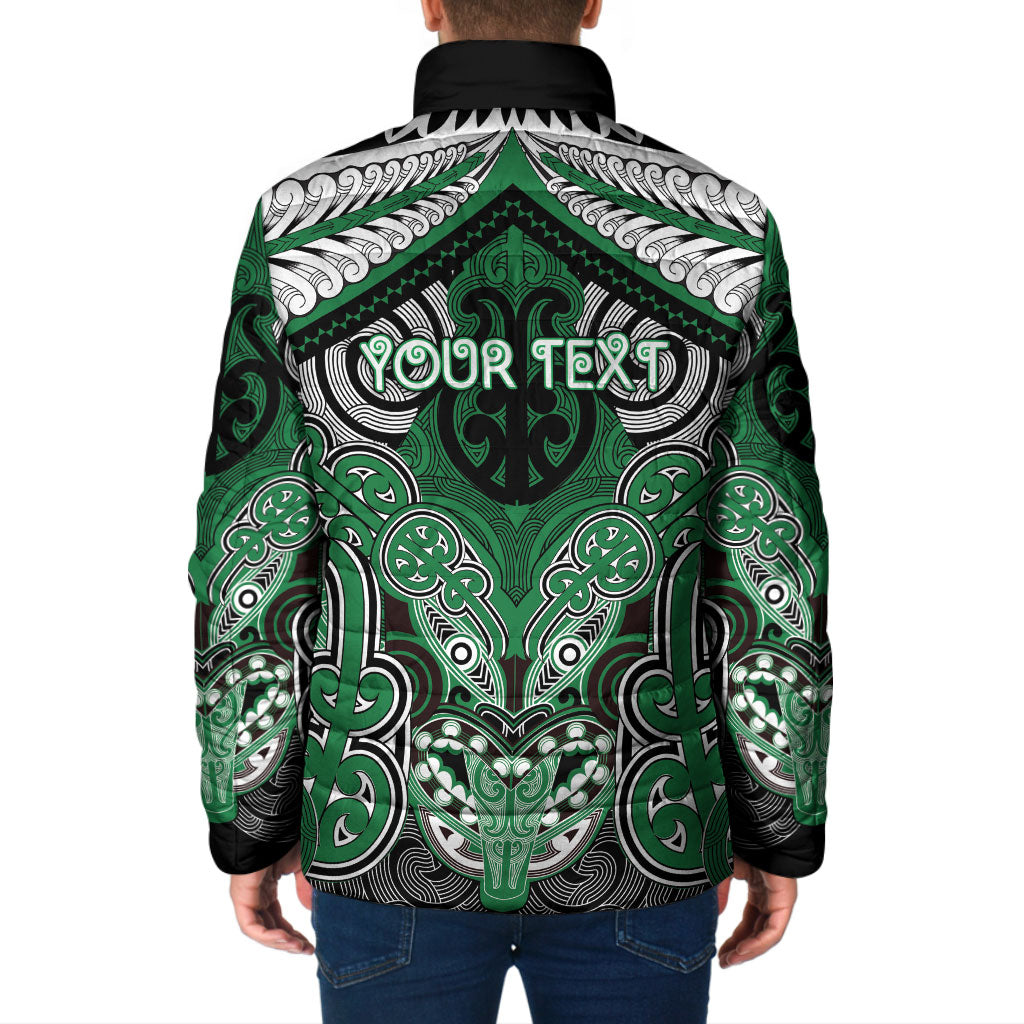 Aotearoa Iwi Ngati Maniapoto Personalised Padded Jacket Maori Kowhaiwhai Pattern