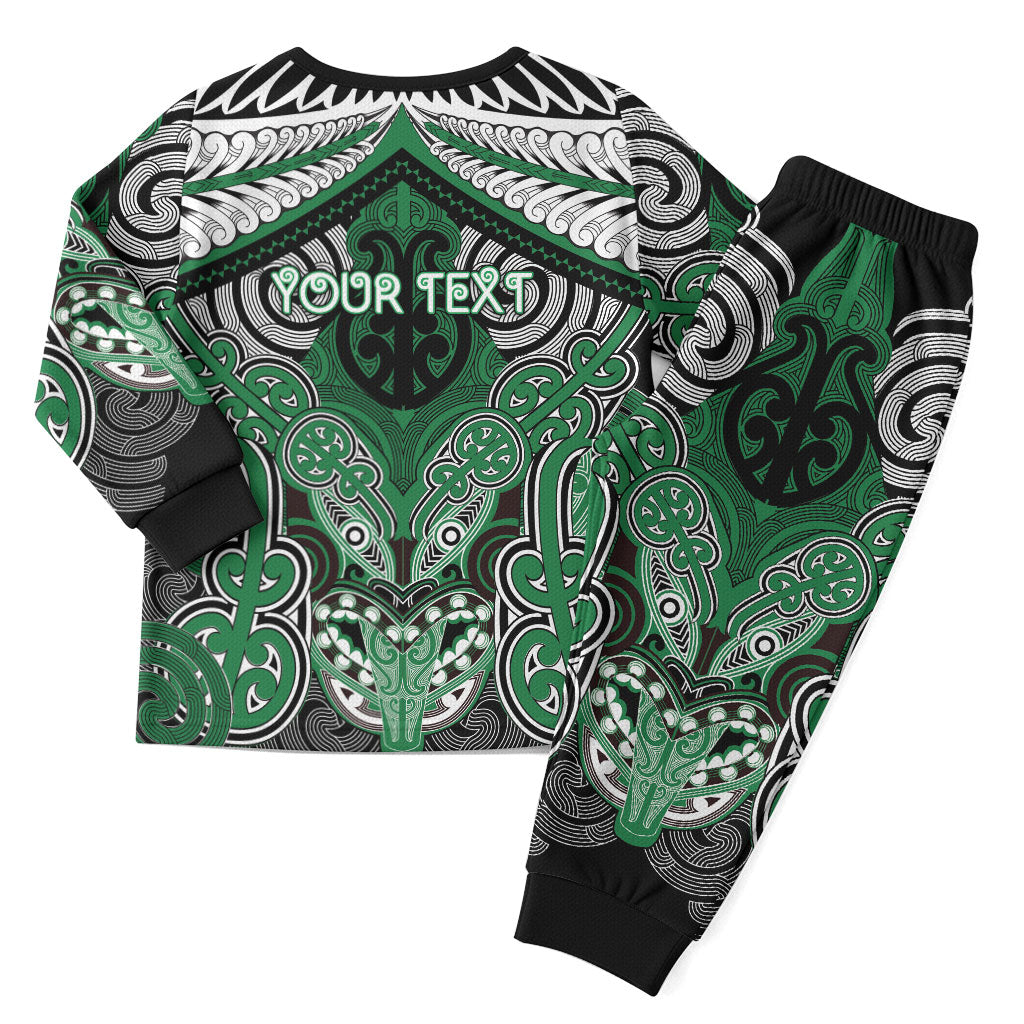 Aotearoa Iwi Ngati Maniapoto Personalised Christmas Pajama Set Maori Kowhaiwhai Pattern