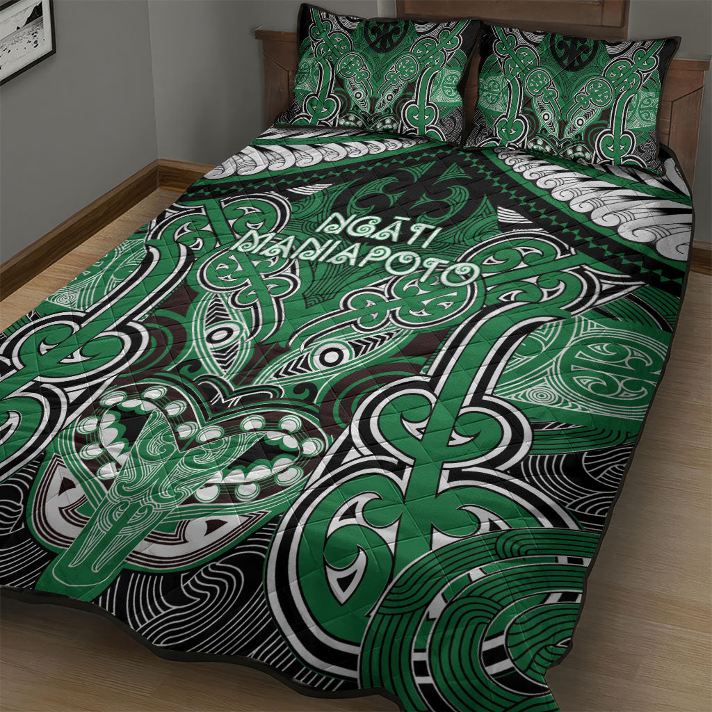 Aotearoa Iwi Ngati Maniapoto Quilt Bed Set Maori Kowhaiwhai Pattern