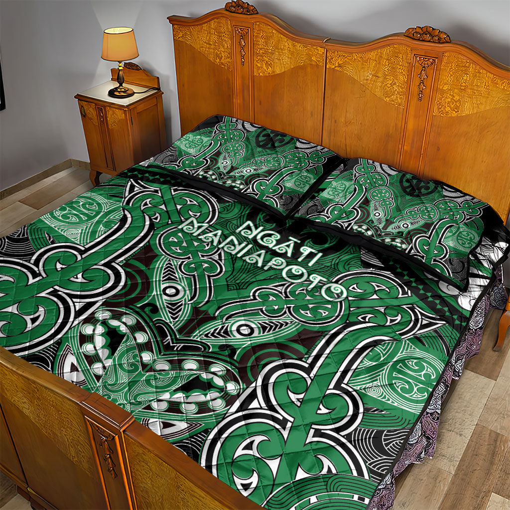 Aotearoa Iwi Ngati Maniapoto Quilt Bed Set Maori Kowhaiwhai Pattern