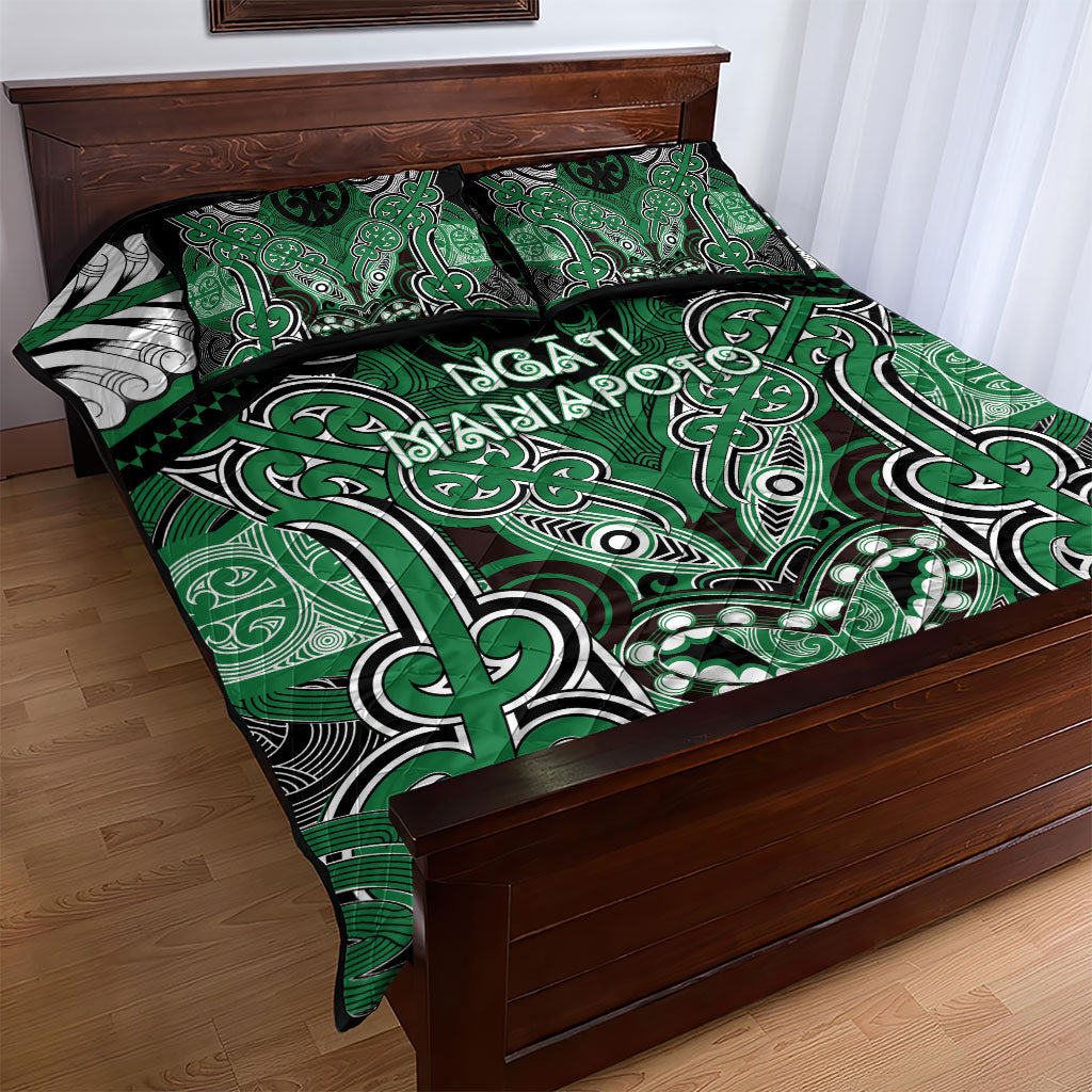 Aotearoa Iwi Ngati Maniapoto Quilt Bed Set Maori Kowhaiwhai Pattern