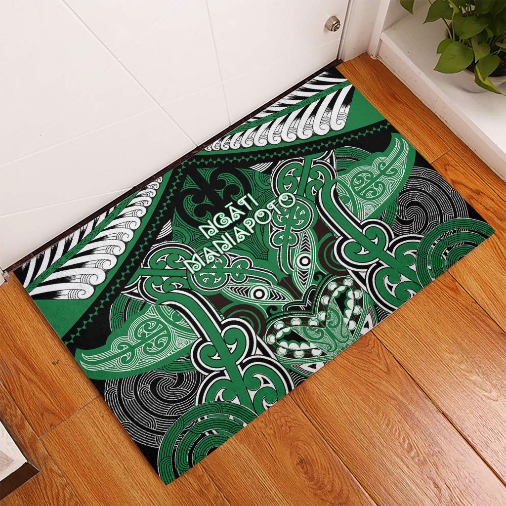 Aotearoa Iwi Ngati Maniapoto Rubber Doormat Maori Kowhaiwhai Pattern