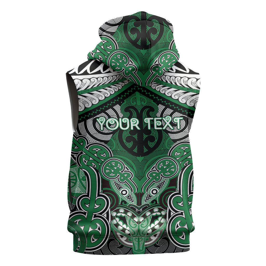 Aotearoa Iwi Ngati Maniapoto Personalised Sleeveless Hoodie Maori Kowhaiwhai Pattern