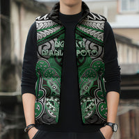 Aotearoa Iwi Ngati Maniapoto Personalised Sleeveless Puffer Jacket Maori Kowhaiwhai Pattern