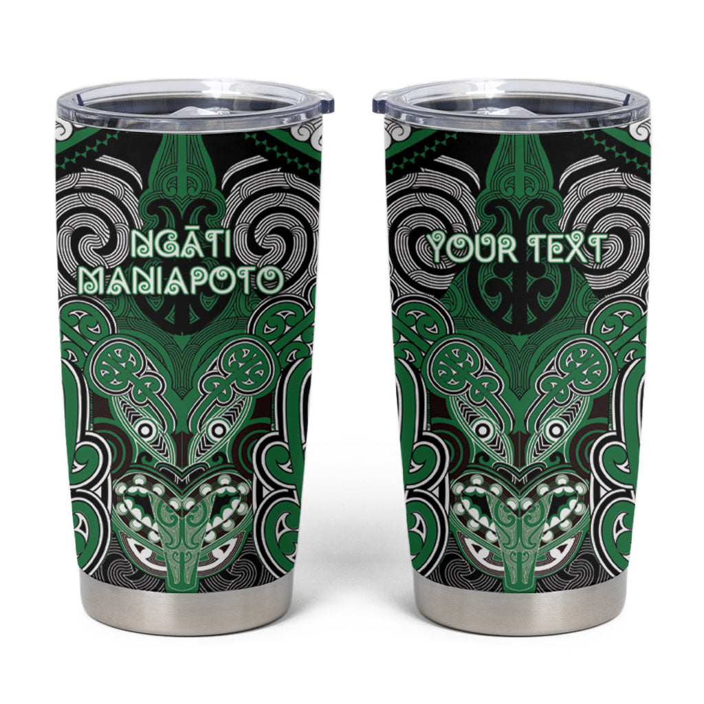 Aotearoa Iwi Ngati Maniapoto Personalised Tumbler Cup Maori Kowhaiwhai Pattern