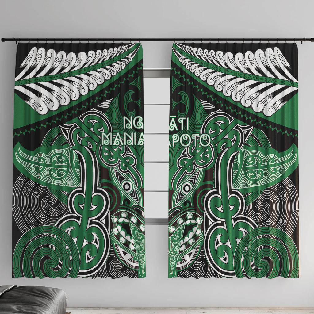 Aotearoa Iwi Ngati Maniapoto Window Curtain Maori Kowhaiwhai Pattern