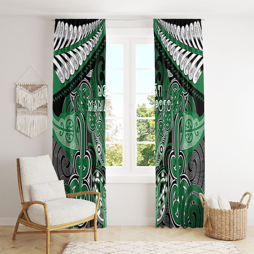 Aotearoa Iwi Ngati Maniapoto Window Curtain Maori Kowhaiwhai Pattern
