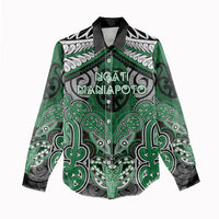 Aotearoa Iwi Ngati Maniapoto Personalised Women Casual Shirt Maori Kowhaiwhai Pattern