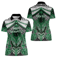 Aotearoa Iwi Ngati Maniapoto Personalised Women Polo Shirt Maori Kowhaiwhai Pattern