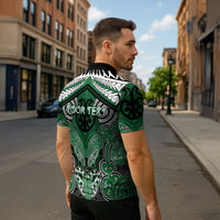 Aotearoa Iwi Ngati Maniapoto Personalised Zipper Polo Shirt Maori Kowhaiwhai Pattern