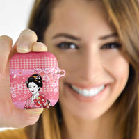 Japanese Geisha Cherry Blossom AirPods Case Pink Palaka Hawaii Pattern Fusion Design LT19 - Polynesian Pride