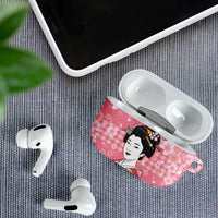 Japanese Geisha Cherry Blossom AirPods Case Pink Palaka Hawaii Pattern Fusion Design LT19 - Polynesian Pride