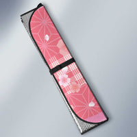 Japanese Geisha Cherry Blossom Auto Sun Shade Pink Palaka Hawaii Pattern Fusion Design LT19 - Polynesian Pride