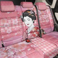 Japanese Geisha Cherry Blossom Back Car Seat Cover Pink Palaka Hawaii Pattern Fusion Design LT19 - Polynesian Pride
