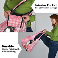 Japanese Geisha Cherry Blossom Grocery Bag Pink Palaka Hawaii Pattern Fusion Design LT19 - Polynesian Pride