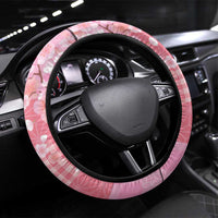 Japanese Geisha Cherry Blossom Steering Wheel Cover Pink Palaka Hawaii Pattern Fusion Design LT19 Universal Fit Pink - Polynesian Pride