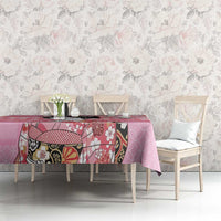 Japanese Geisha Cherry Blossom Tablecloth Pink Palaka Hawaii Pattern Fusion Design LT19 - Polynesian Pride