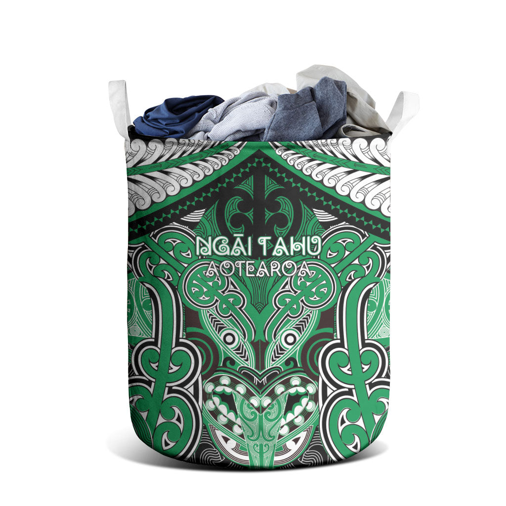 Aotearoa Iwi Ngai Tahu Laundry Basket Maori Kowhaiwhai Pattern