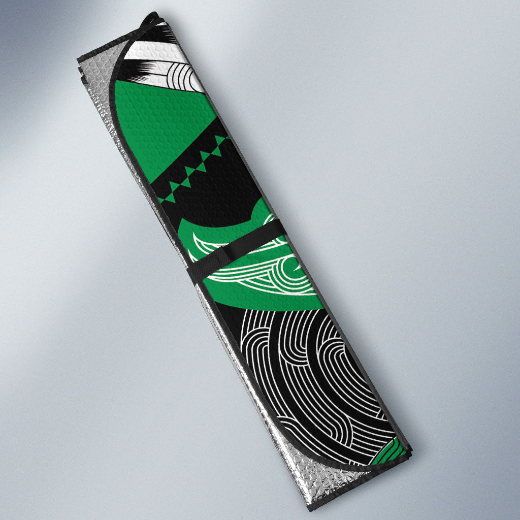 Aotearoa Iwi Ngai Tahu Auto Sun Shade Maori Kowhaiwhai Pattern