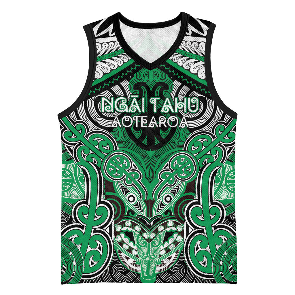 Aotearoa Iwi Ngai Tahu Personalised Basketball Jersey Maori Kowhaiwhai Pattern