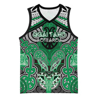 Aotearoa Iwi Ngai Tahu Personalised Basketball Jersey Maori Kowhaiwhai Pattern