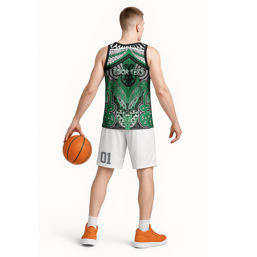 Aotearoa Iwi Ngai Tahu Personalised Basketball Jersey Maori Kowhaiwhai Pattern
