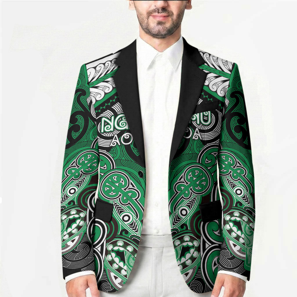 Aotearoa Iwi Ngai Tahu Personalised Blazer Maori Kowhaiwhai Pattern