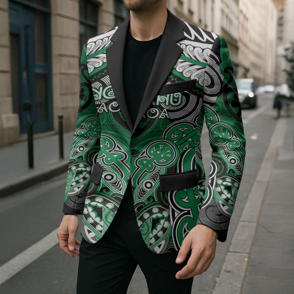 Aotearoa Iwi Ngai Tahu Personalised Blazer Maori Kowhaiwhai Pattern