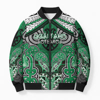 Aotearoa Iwi Ngai Tahu Personalised Bomber Puffer Jacket Maori Kowhaiwhai Pattern