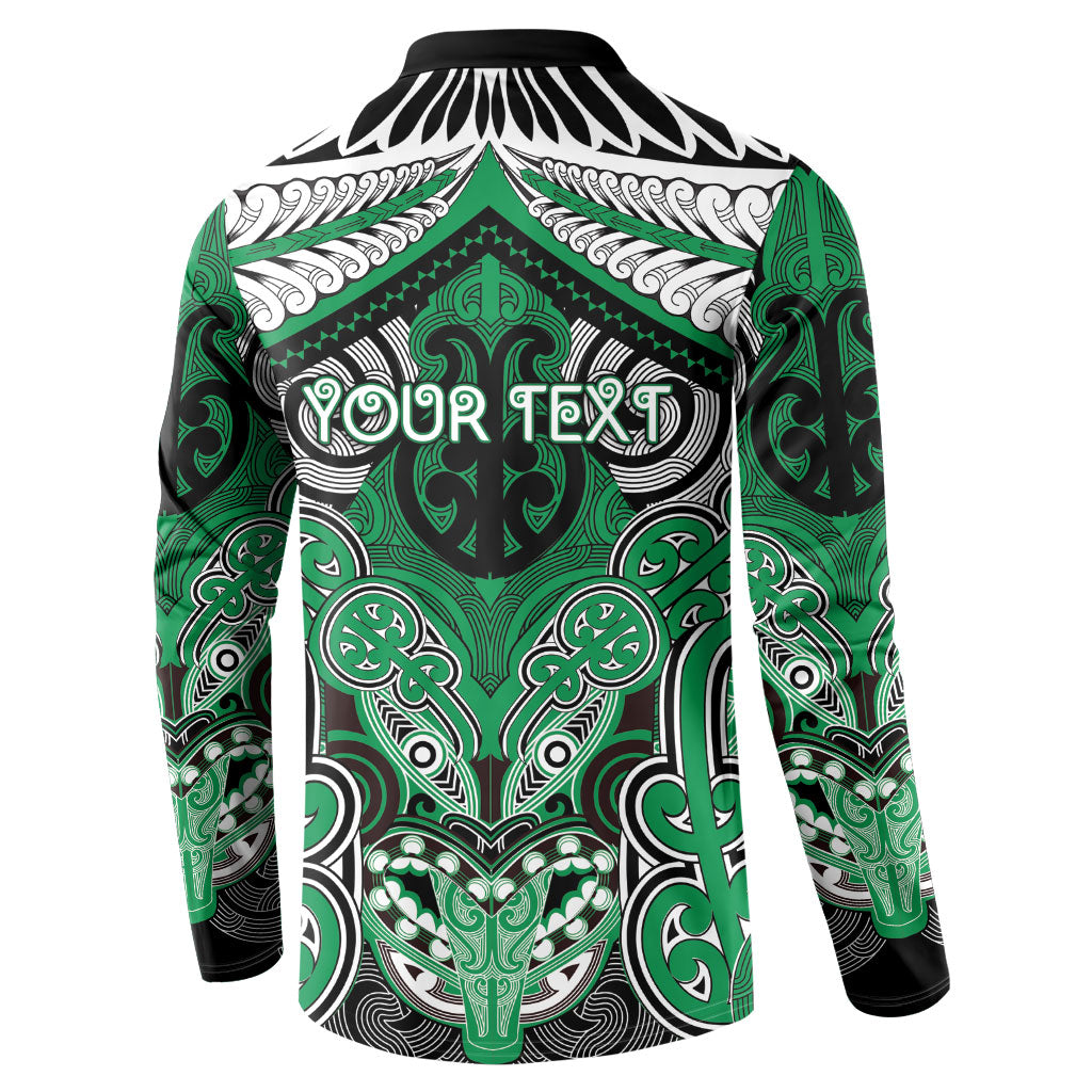 Aotearoa Iwi Ngai Tahu Personalised Button Sweatshirt Maori Kowhaiwhai Pattern