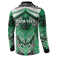Aotearoa Iwi Ngai Tahu Personalised Button Sweatshirt Maori Kowhaiwhai Pattern
