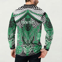 Aotearoa Iwi Ngai Tahu Personalised Button Sweatshirt Maori Kowhaiwhai Pattern