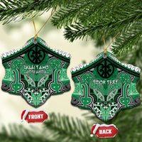 Aotearoa Iwi Ngai Tahu Personalised Ceramic Ornament Maori Kowhaiwhai Pattern
