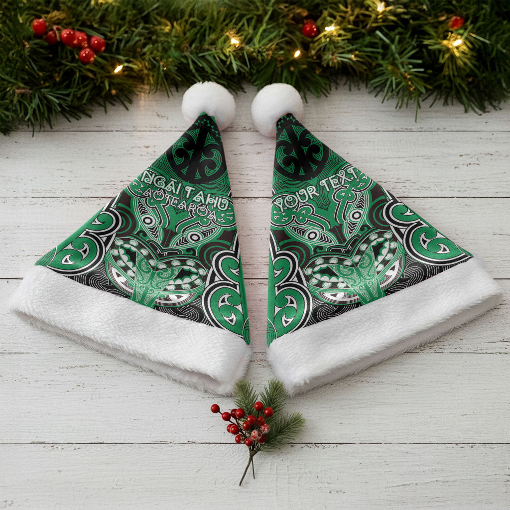 Aotearoa Iwi Ngai Tahu Personalised Christmas Santa Hat Maori Kowhaiwhai Pattern