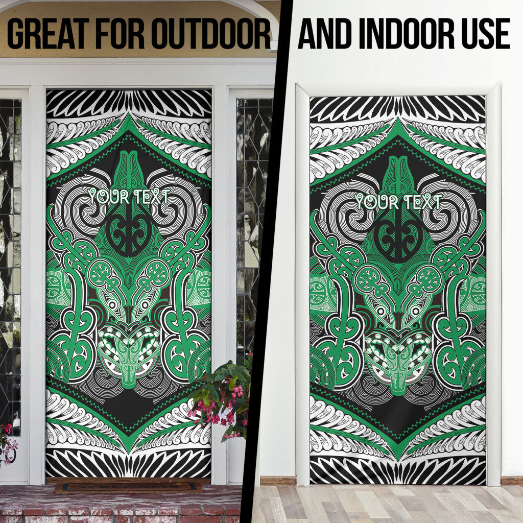 Aotearoa Iwi Ngai Tahu Personalised Door Cover Maori Kowhaiwhai Pattern