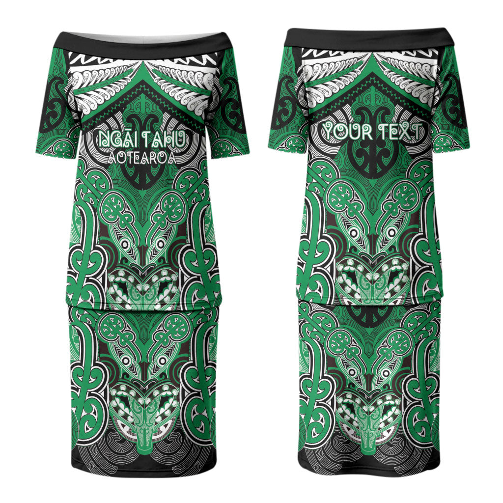 Aotearoa Iwi Ngai Tahu Personalised Family Matching Puletasi and Hawaiian Shirt Maori Kowhaiwhai Pattern