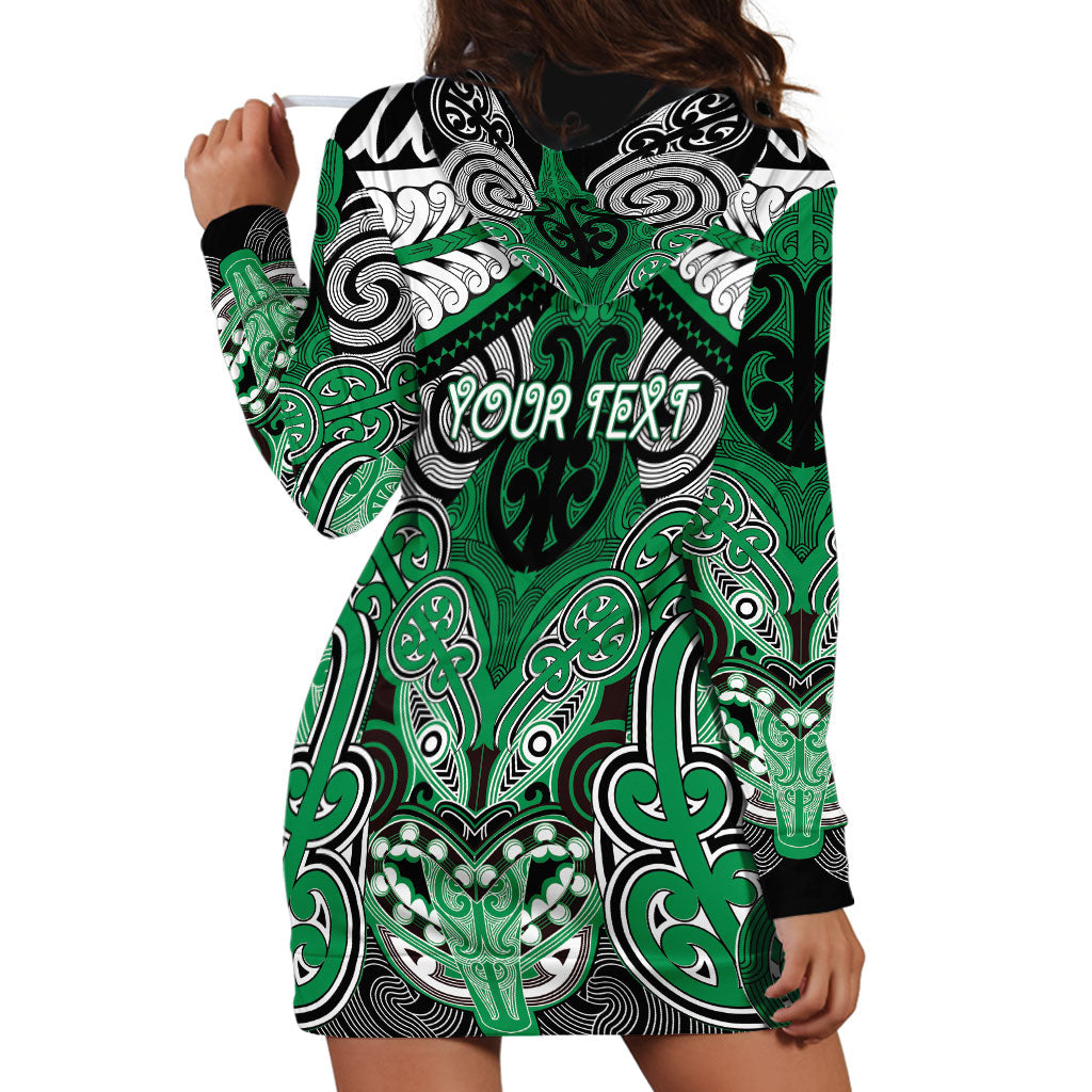 Aotearoa Iwi Ngai Tahu Personalised Hoodie Dress Maori Kowhaiwhai Pattern