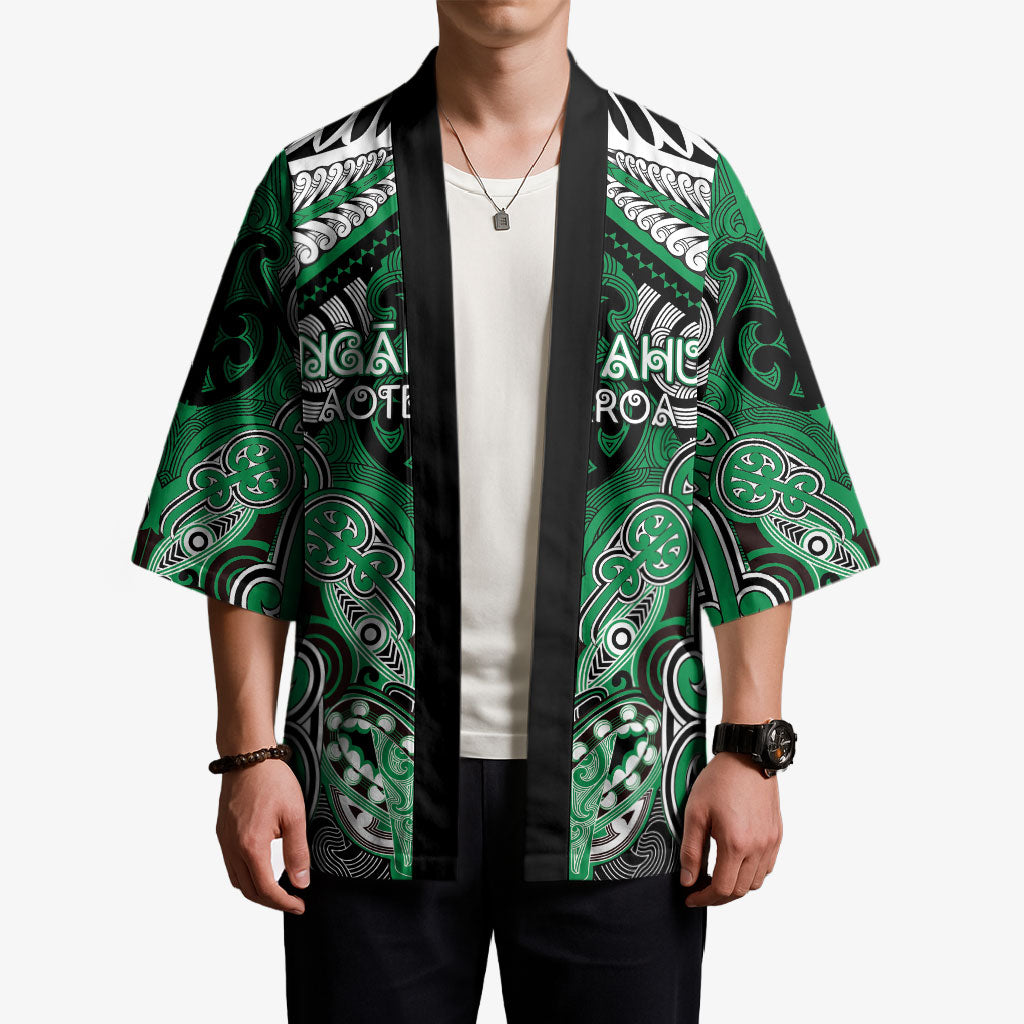Aotearoa Iwi Ngai Tahu Personalised Kimono Maori Kowhaiwhai Pattern