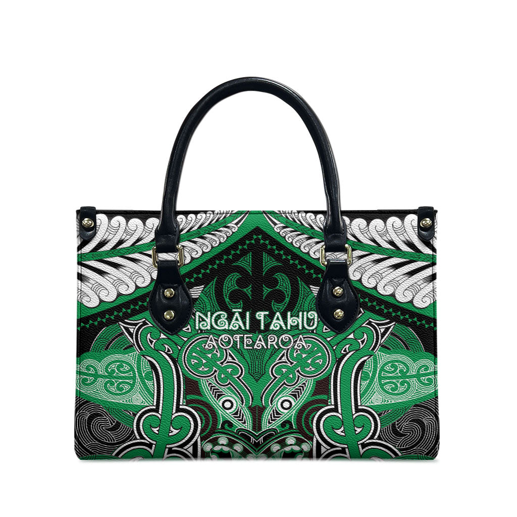 Aotearoa Iwi Ngai Tahu Leather Bag Maori Kowhaiwhai Pattern