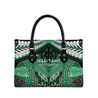 Aotearoa Iwi Ngai Tahu Leather Bag Maori Kowhaiwhai Pattern