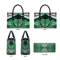 Aotearoa Iwi Ngai Tahu Leather Bag Maori Kowhaiwhai Pattern