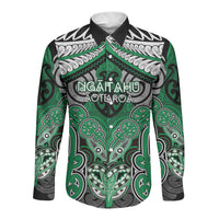 Aotearoa Iwi Ngai Tahu Personalised Long Sleeve Button Shirt Maori Kowhaiwhai Pattern
