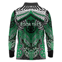 Aotearoa Iwi Ngai Tahu Personalised Long Sleeve Polo Shirt Maori Kowhaiwhai Pattern