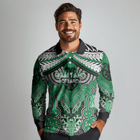 Aotearoa Iwi Ngai Tahu Personalised Long Sleeve Polo Shirt Maori Kowhaiwhai Pattern