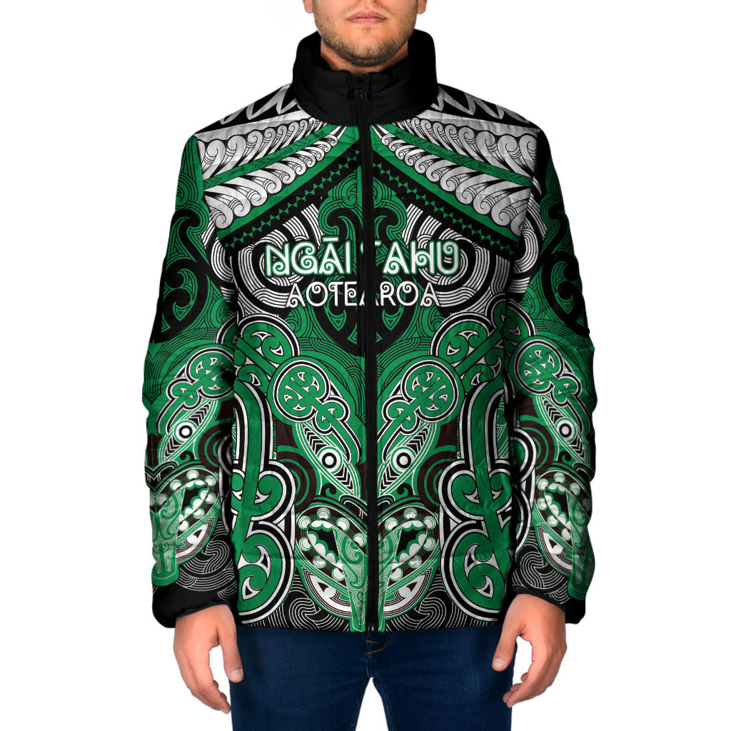 Aotearoa Iwi Ngai Tahu Personalised Padded Jacket Maori Kowhaiwhai Pattern