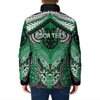 Aotearoa Iwi Ngai Tahu Personalised Padded Jacket Maori Kowhaiwhai Pattern