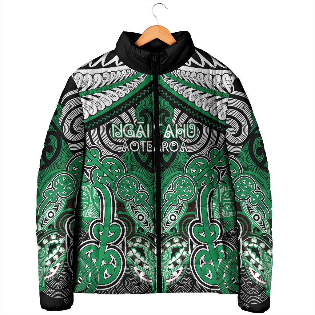 Aotearoa Iwi Ngai Tahu Personalised Padded Jacket Maori Kowhaiwhai Pattern
