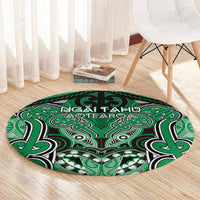 Aotearoa Iwi Ngai Tahu Round Carpet Maori Kowhaiwhai Pattern